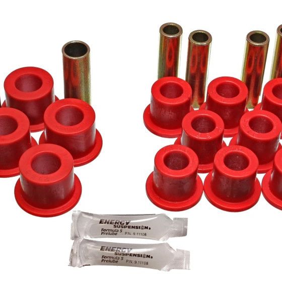 Energy Suspension 06/86-97 Nissan 720/Hardbody P/U 4WD Red Front Leaf Spring Bushing Set-tuningsupply.com