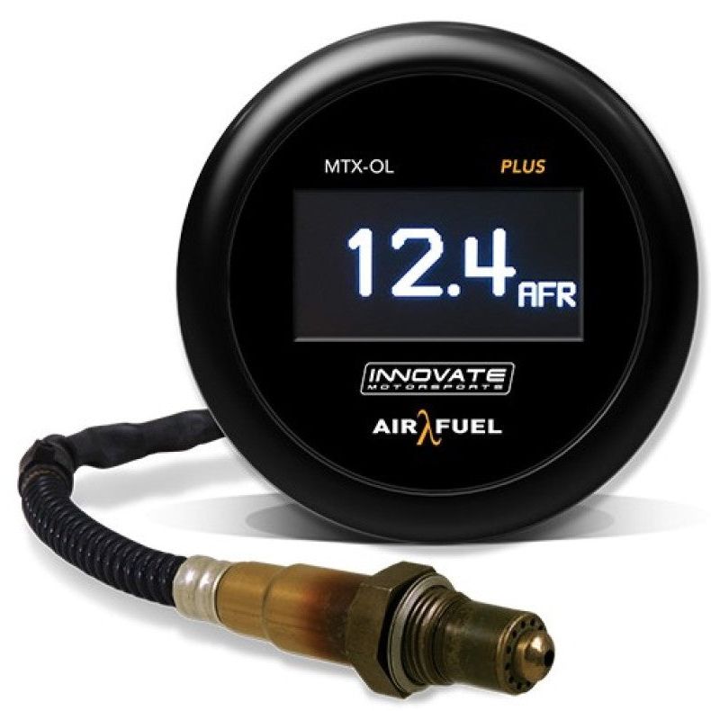 Innovate MTX-OL PLUS Wideband Digital Air/Fuel Ratio OLED Gauge Kit 8ft w/O2 Sensor-tuningsupply.com