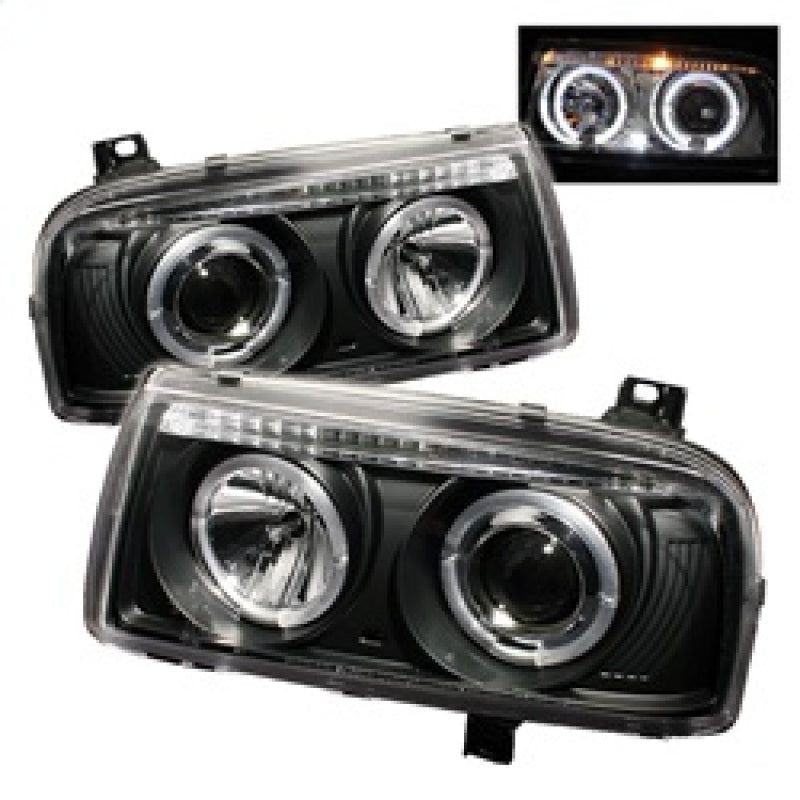 Spyder Volkswagen Jetta III 93-98 Projector Headlights LED Halo Blk High H1 Low H1 PRO-YD-VJ93-HL-BK - SMINKpower Performance Parts SPY5012197 SPYDER