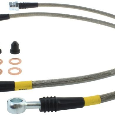 StopTech 12-13 Audi A3 / 06-09 VW GTI Mk V/10 GTI Mk VI/05-07 Jetta Front SS Brake Line Kit-Brake Line Kits-Stoptech-STO950.33015-SMINKpower Performance Parts