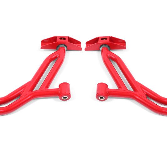 BMR Suspension 05-14 Ford Mustang Lower A-Arms - Red - Non-Adjustable-tuningsupply.com