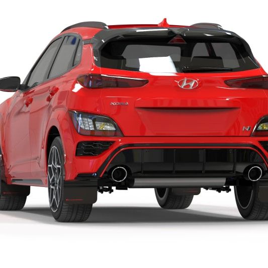 Rally Armor 2022 Hyundai Kona N Black UR Mud Flap w/ White Logo - SMINKpower Performance Parts RALMF83-UR-BLK-WH Rally Armor