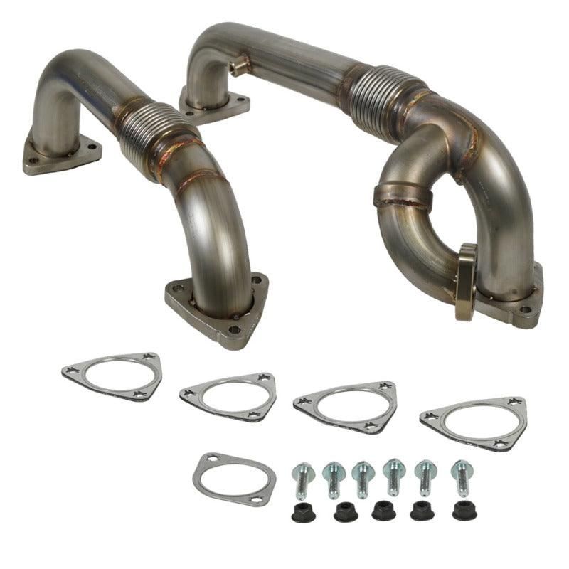 BD Diesel 08-10 Ford F-250/F-350/F-450/F-550 Powerstroke 6.4L Up Pipes Kit w/Manifold Set-tuningsupply.com