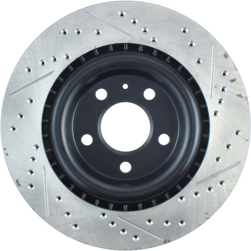 StopTech Slotted & Drilled Sport Brake Rotor-Brake Rotors - Slot & Drilled-Stoptech-STO127.33137R-SMINKpower Performance Parts