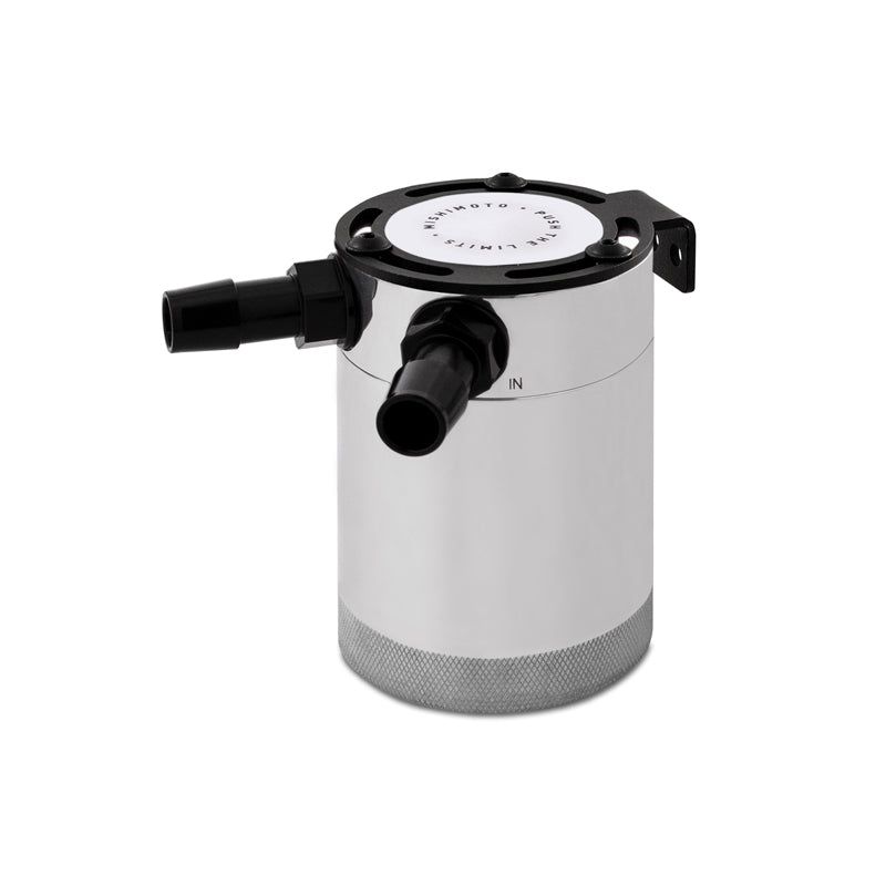 Mishimoto Compact Baffled Oil Catch Can - 2-Port - Polished-tuningsupply.com