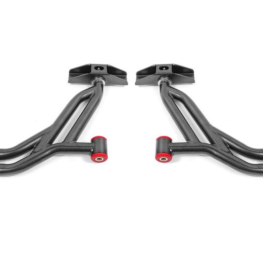 BMR 10-14 Ford Mustang / Shelby GT500 Non-Adj. Lower A-Arms (Poly/Delrin) - Black Hammertone-tuningsupply.com