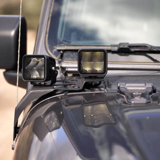 DV8 Offroad 18-22 Jeep Gladiator JT Cowl Light Bar Bracket-tuningsupply.com