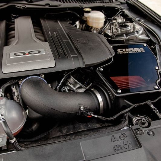 Corsa 2018-2023 Ford Mustang GT 5.0L V8 Cold Air intake w/ DryTech Filter-tuningsupply.com