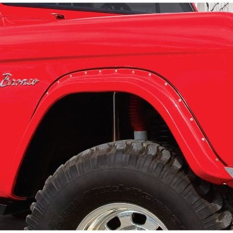 Bushwacker 66-77 Ford Bronco Cutout Style Flares 2pc - Black-tuningsupply.com