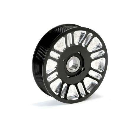 Fleece Performance 03-18 Dodge 2500/3500 Cummins Upper Fan Pulley Idler (Black Contrast)-tuningsupply.com