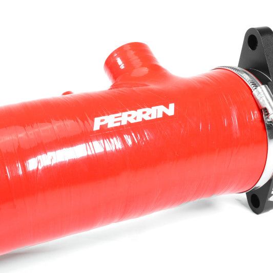 Perrin 2022+ Subaru WRX Red 3in Turbo Inlet Hose w/ Nozzle-Hoses-Perrin Performance-PERPSP-INT-425RD-SMINKpower Performance Parts