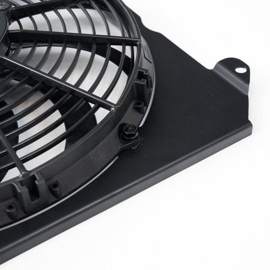 CSF 92-00 Honda Civic All-Aluminum Fan Shroud w/12in SPAL Fan - Black Finish-tuningsupply.com