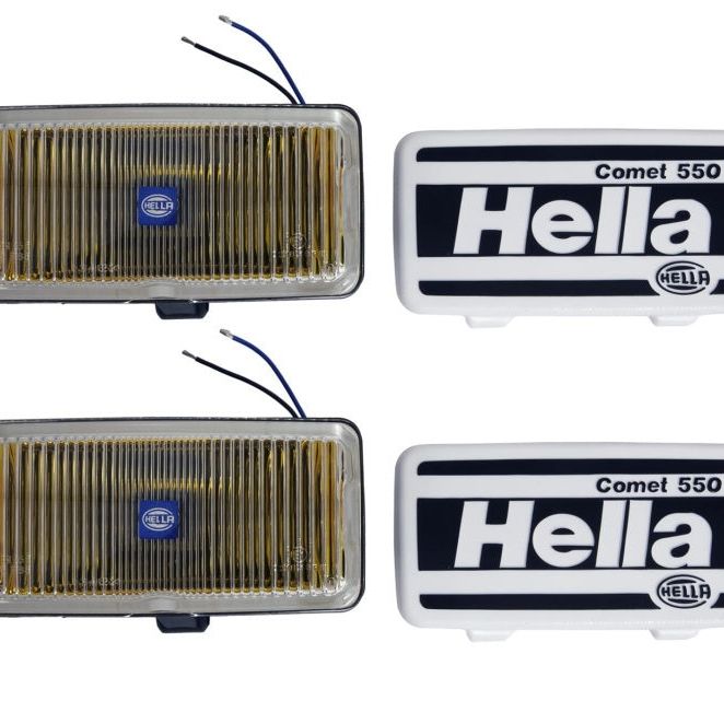 Hella 550 Series 55W 12V H3 Fog Lamp Kit - Amber-tuningsupply.com