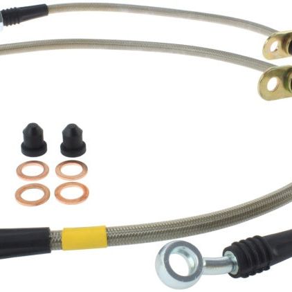 StopTech 02-05 Honda Civic Stainless Steel Front Brake Line Kit-Brake Line Kits-Stoptech-STO950.40009-SMINKpower Performance Parts