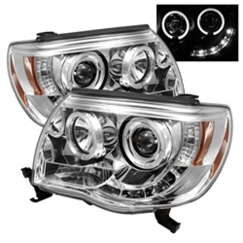 Spyder Toyota Tacoma 05-11 Projector Headlights LED Halo LED Chrome High H1 Low H1 PRO-YD-TT05-HL-C - SMINKpower Performance Parts SPY5011923 SPYDER