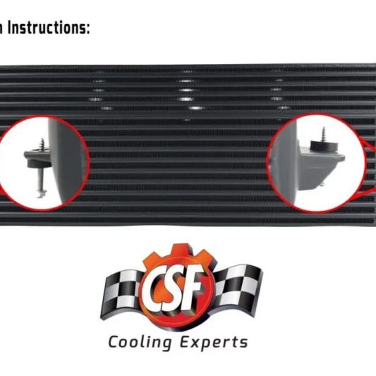 CSF 04-13 BMW 335i/xi (E90/E91/E92/E93) High Performance Stepped Core Bar/Plate Intercooler - Black-tuningsupply.com