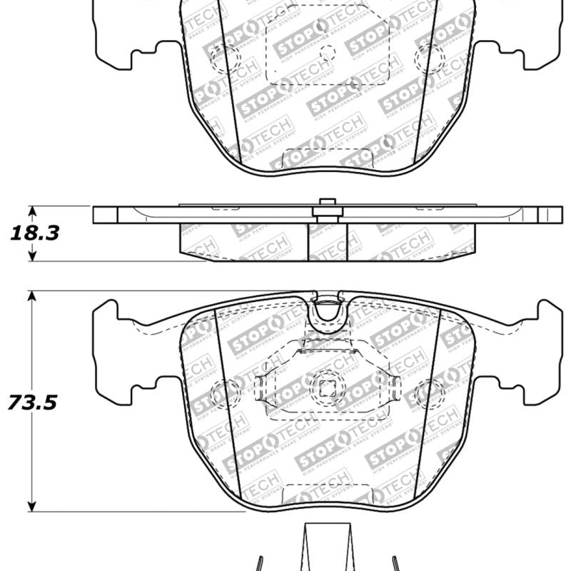 StopTech Performance 00-04 BMW M5 E39 / 00-06 X5 / 03-05 Range Rover HSE Front Brake Pads-Brake Pads - Performance-Stoptech-STO309.06810-SMINKpower Performance Parts