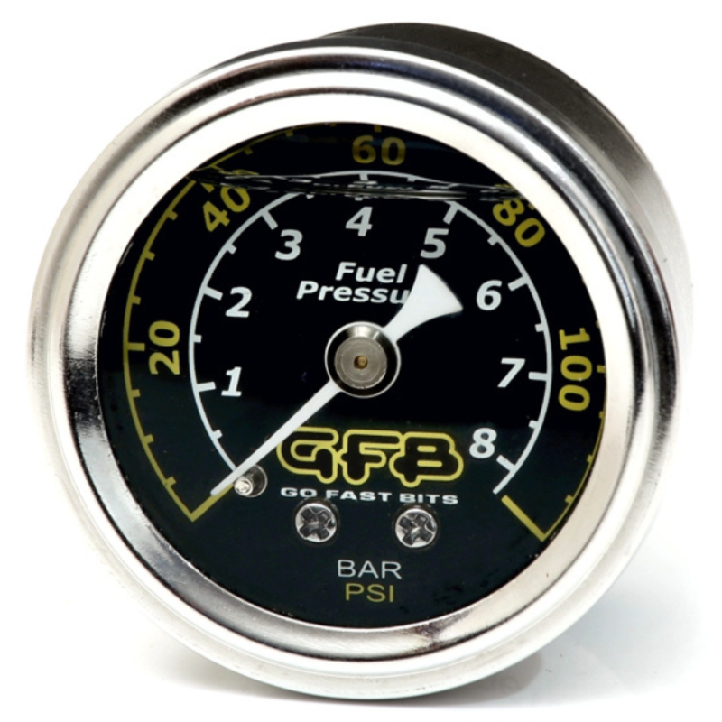 GFB Fuel Pressure Gauge (Suits 8050/8060) 40mm 1-1/2in 1/8MPT Thread 0-120PSI-tuningsupply.com