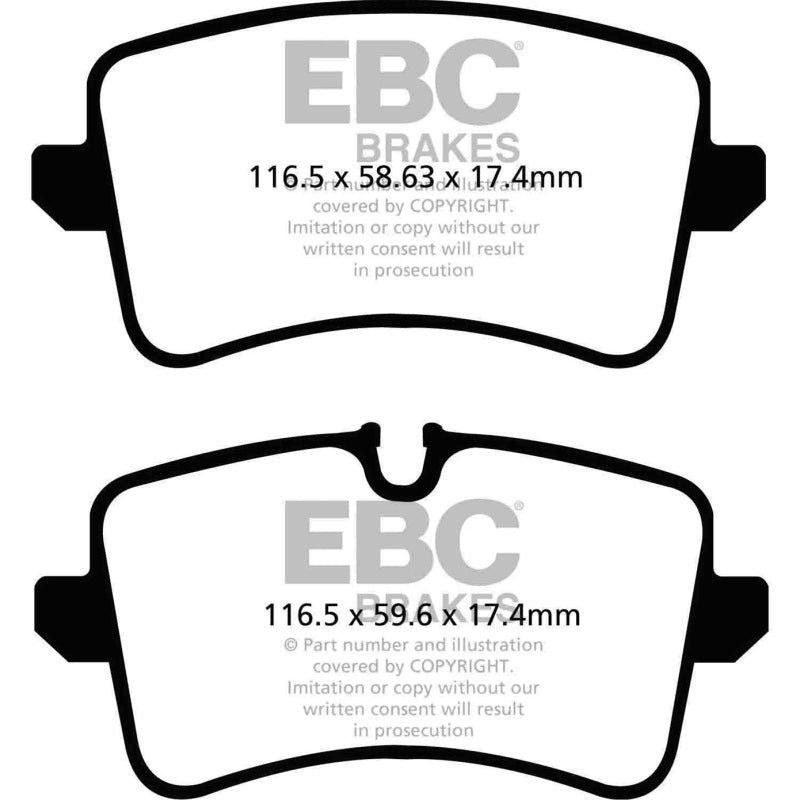 EBC 11 Audi A6 2.0 Turbo Redstuff Rear Brake Pads-tuningsupply.com