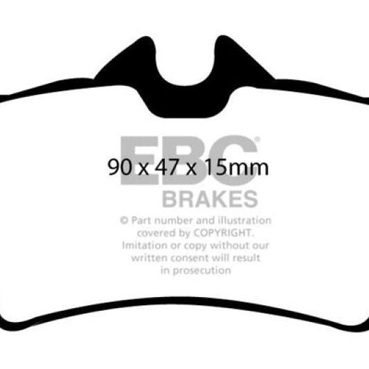 EBC 94-04 Ford Mustang 4.6 Cobra Yellowstuff Rear Brake Pads-tuningsupply.com