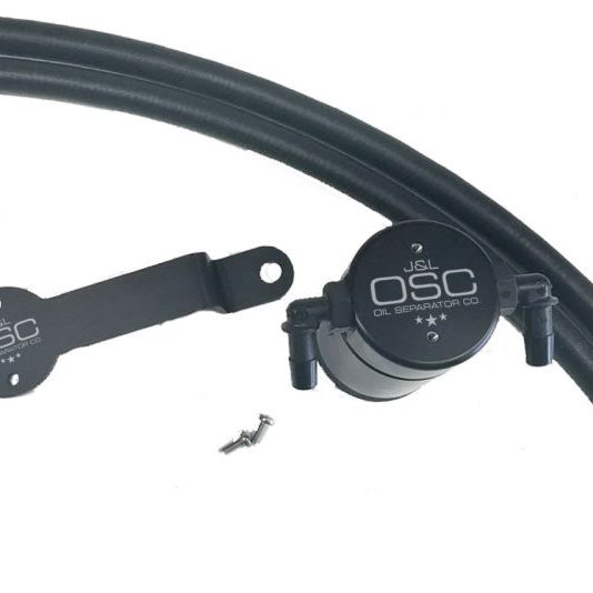 J&L 13-19 Ford Fusion 2.0L EcoBoost Passenger Side Oil Separator 3.0 - Black Anodized-tuningsupply.com