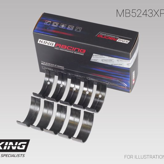 King Nissan SR20DE/DET (2.0L) (Size STD) Performance Coated Main Bearing Set-tuningsupply.com