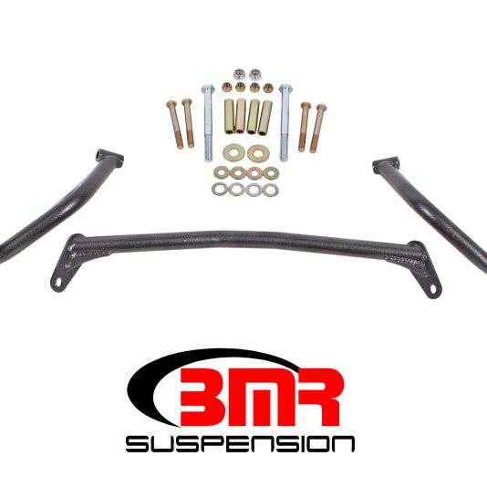 BMR 79-04 Fox Mustang Tubular Style Upper Torque Box Reinforcement Plates - Black Hammertone-tuningsupply.com