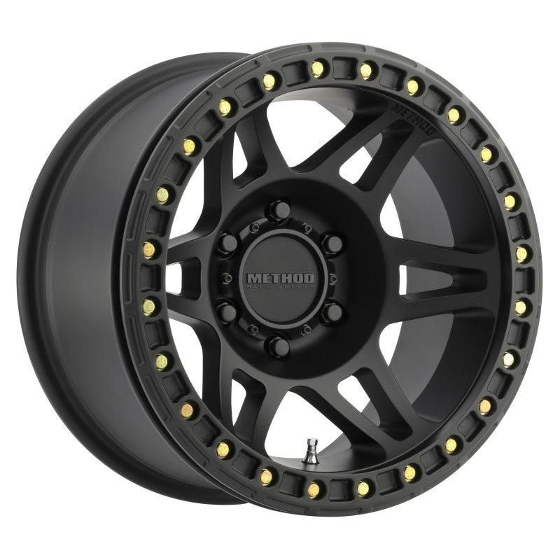 Method MR106 Beadlock 17x9 -44mm Offset 6x5.5 108mm CB Matte Black w/BH-H24125 Wheel-tuningsupply.com