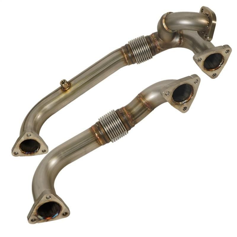 BD Diesel 08-10 Ford F-250/F-350/F-450/F-550 Powerstroke 6.4L Up Pipes Kit w/Manifold Set-tuningsupply.com