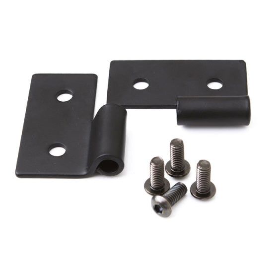 Rampage 1976-1983 Jeep CJ5 Lower Door Hinge Brackets - Black-Doors-Rampage-RAM7607-SMINKpower Performance Parts