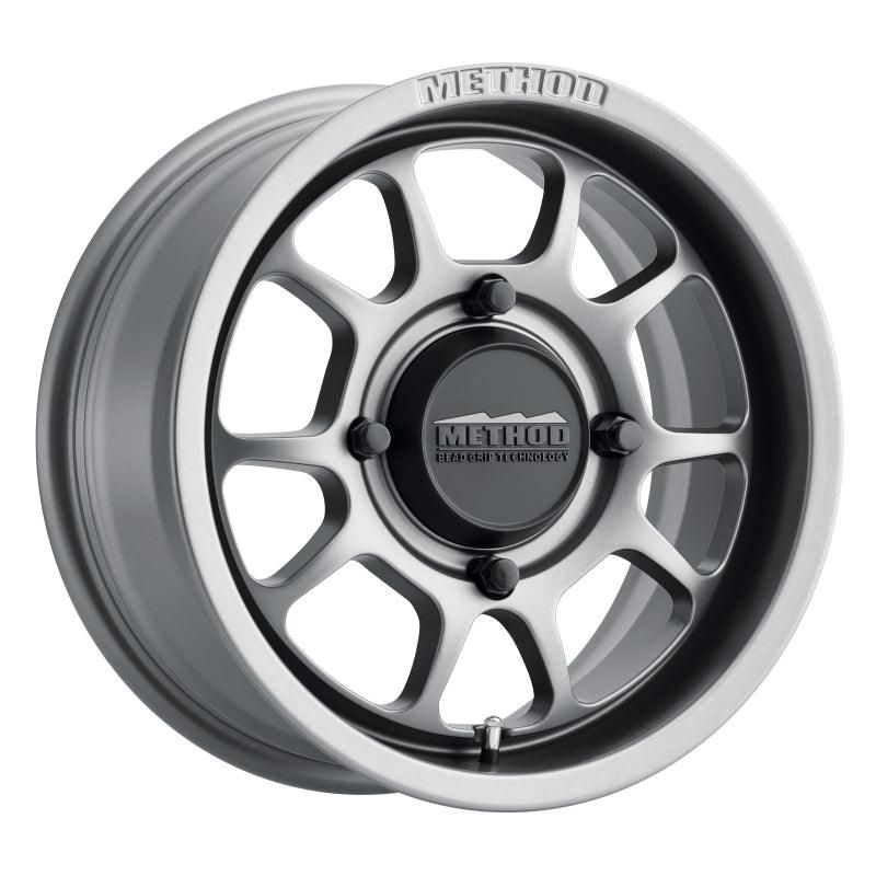 Method MR409 Bead Grip 15x7 / 5+2/38mm Offset / 4x156 / 132mm CB Steel Grey Wheel-tuningsupply.com