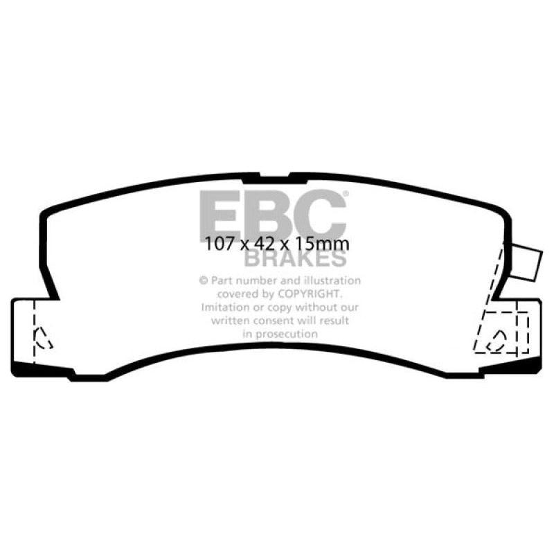 EBC 90-91 Lexus ES250 2.5 Yellowstuff Rear Brake Pads-tuningsupply.com