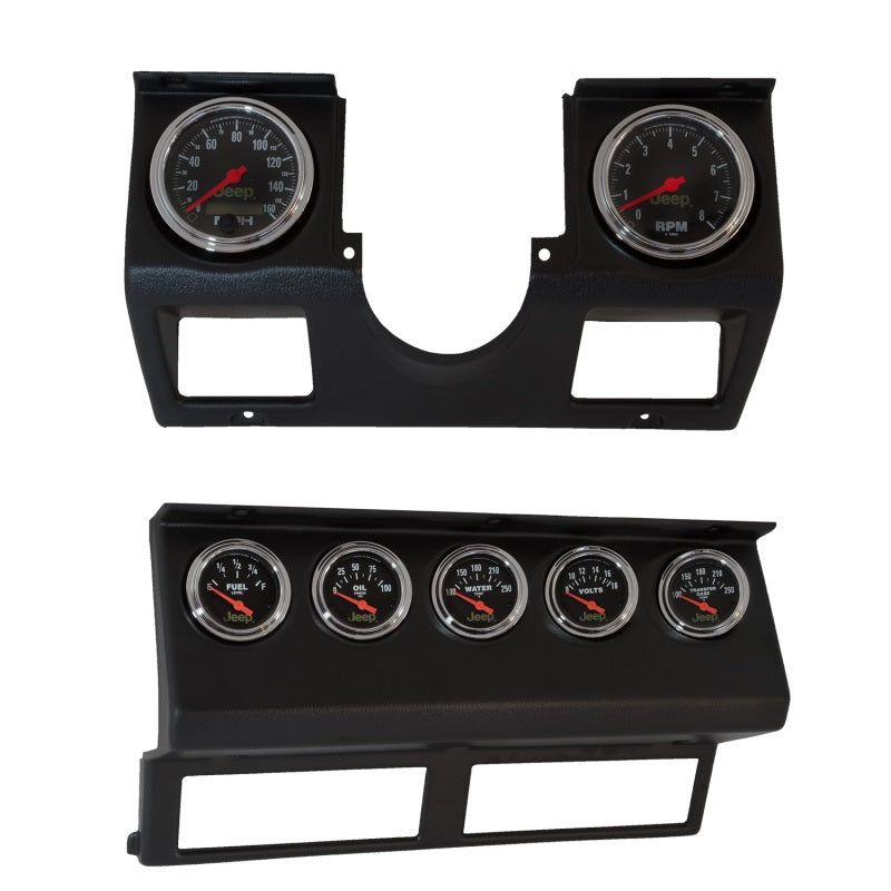 Autometer 87-96 Jeep Wrangler YJ 7pc Direct-Fit Dash Gauge Kit-tuningsupply.com