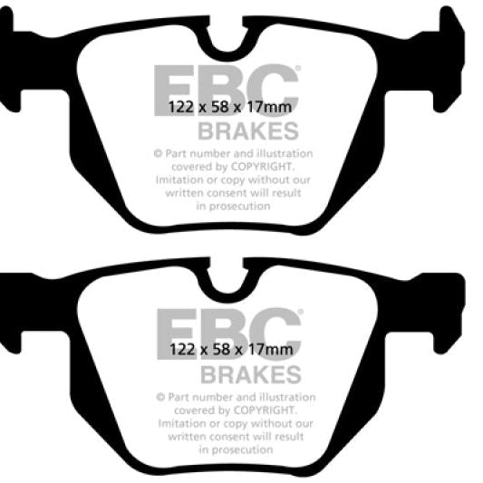 EBC 13+ BMW X1 3.0 Turbo (35i) Redstuff Rear Brake Pads-tuningsupply.com