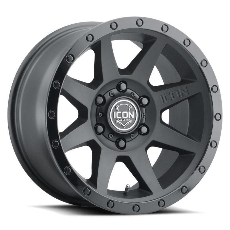 ICON Rebound 17x8.5 5x5 -6mm Offset 4.5in BS 71.5mm Bore Double Black Wheel-tuningsupply.com