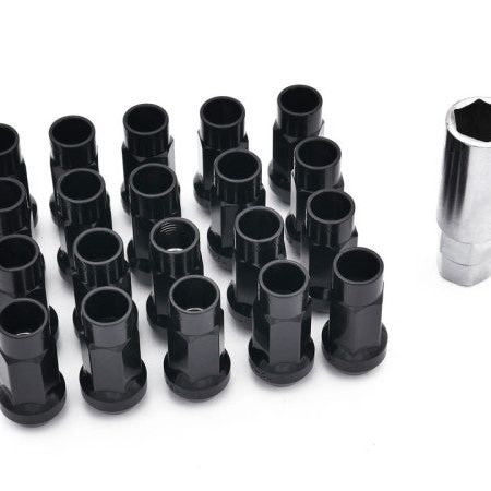 ISR Performance Steel 50mm Open Ended Lug Nuts M12x1.25 - Black-tuningsupply.com