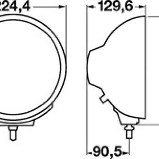 Hella Rallye 4000 Black Pencil Beam Lamp (12V H1/100W)-tuningsupply.com