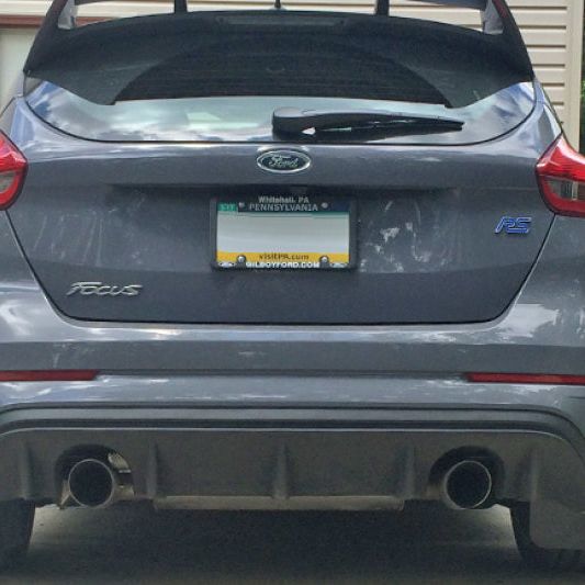 Rally Armor 12-19 Ford Focus ST / 16-19 RS Black Mud Flap w/ Grey Logo-Mud Flaps-Rally Armor-RALMF27-UR-BLK/GRY-SMINKpower Performance Parts