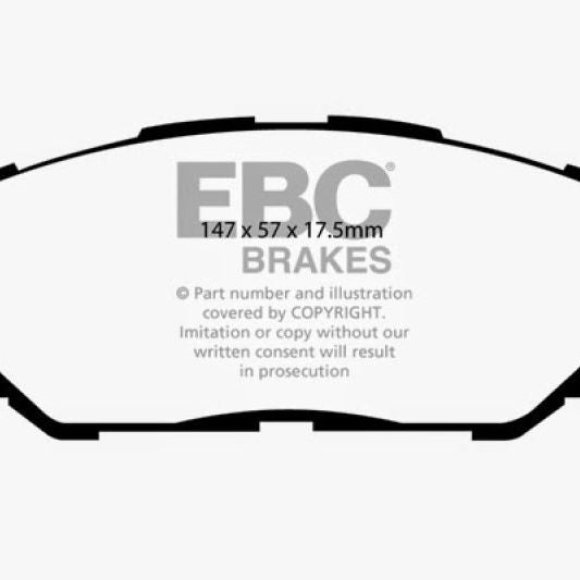 EBC 09-10 Pontiac Vibe 2.4 2WD Yellowstuff Front Brake Pads-tuningsupply.com