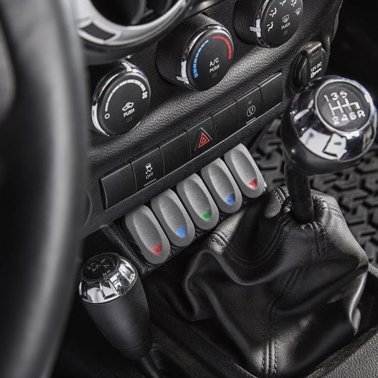 Rugged Ridge Lower Console Switch Panel 11-18 Jeep Wrangler JK/JKU - SMINKpower Performance Parts RUG17235.54 Rugged Ridge