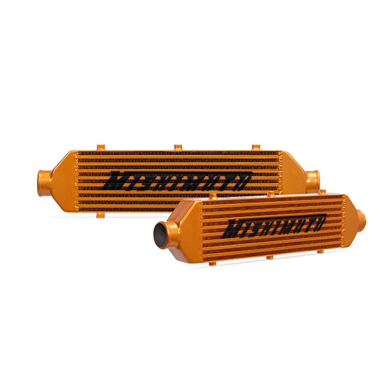 Mishimoto Universal Gold Z Line Intercooler  Overall Size: 28x8x3 Core Size: 21x6x2.5 Inlet / Outlet-tuningsupply.com