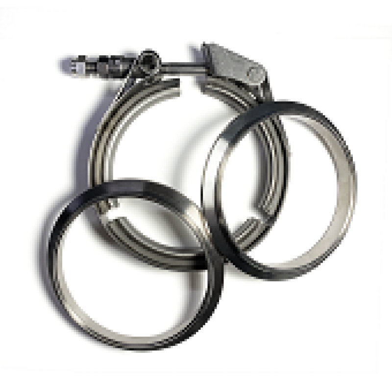 Stainless Bros 3.0in SS304 V-Band Quick Release Clamp Assembly (2 Flanges/1 Clamp) - SMINKpower Performance Parts STB603-07610-2002 Stainless Bros