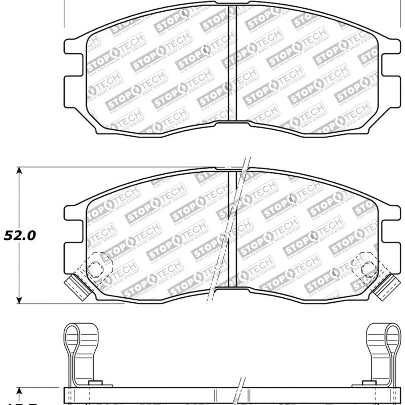 StopTech Performance 4/89-99 Mitsubishi Eclipse GST Front Brake Pads-Brake Pads - Performance-Stoptech-STO309.04840-SMINKpower Performance Parts