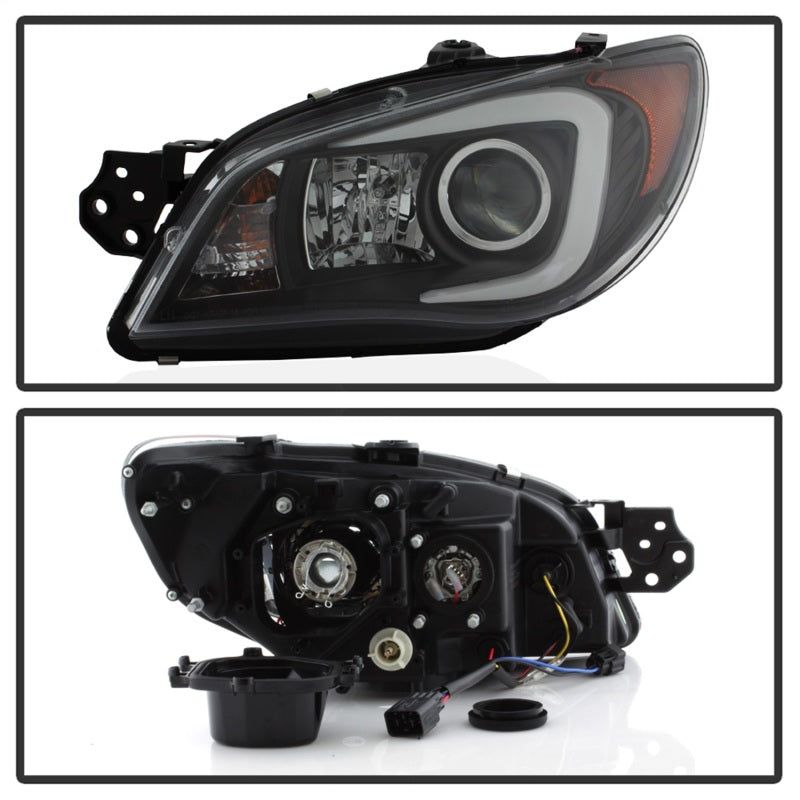 Spyder Subaru WRX 06-07 Projector Headlights - HID Model Only - Black PRO-YD-SWRX06-HID-LBDRL-BK-Headlights-SPYDER-SPY5083913-SMINKpower Performance Parts