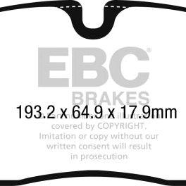 EBC 2017+ Jaguar F-Pace Ultimax2 Front Brake Pads-tuningsupply.com