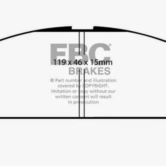 EBC 83-86 Toyota Camry 2.0 Redstuff Front Brake Pads-tuningsupply.com