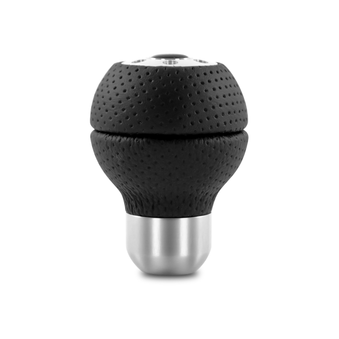 Momo Race Shift Knob - Black Airleather, Aluminum Insert-tuningsupply.com