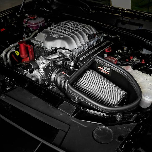 aFe Magnum Force Stage-2 Track Series Carbon Fiber AIS w/Pro Dry S Media-18 Dodge Challenger V8-6.2L-tuningsupply.com