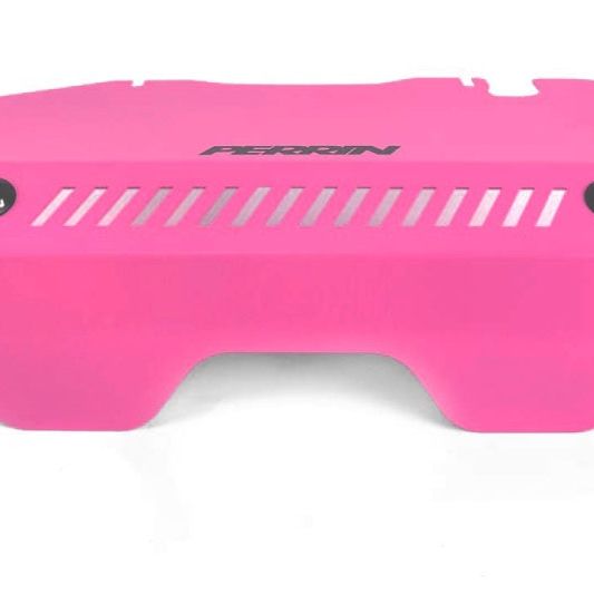 Perrin 2015+ Subaru WRX Engine Cover Kit (Intercooler Shroud + Pulley Cover) - Hyper Pink-tuningsupply.com