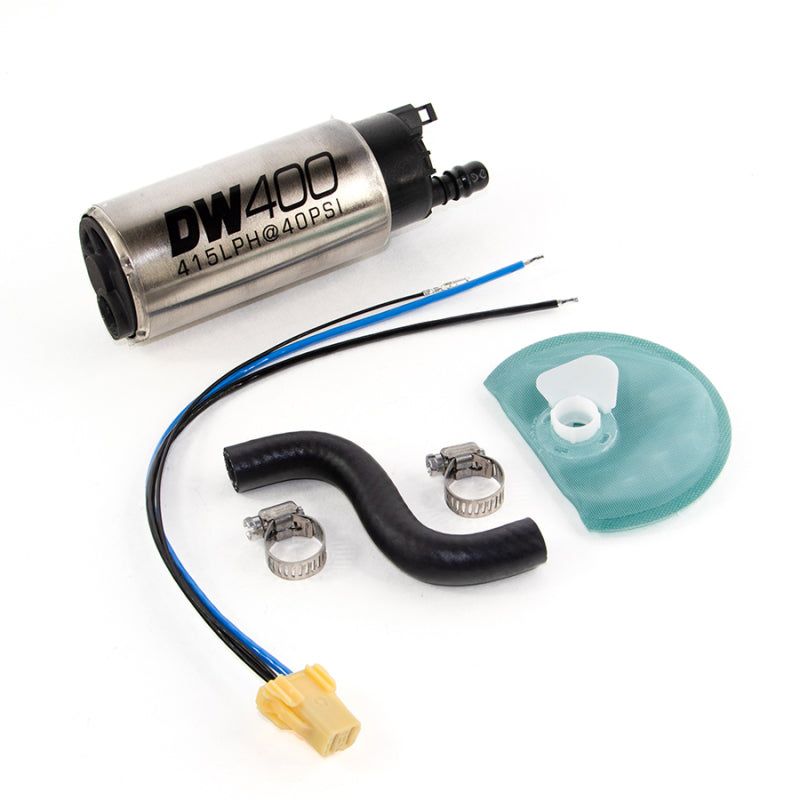 DeatschWerks 415LPH DW400 In-Tank Fuel Pump w/ 9-1044 Install Kit 85-97 Ford Mustang Cobra-tuningsupply.com